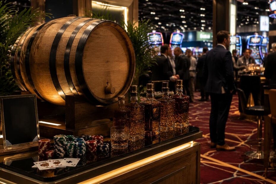 The growing popularity of whiskey barrels at major gaming conventions with casino hospitality